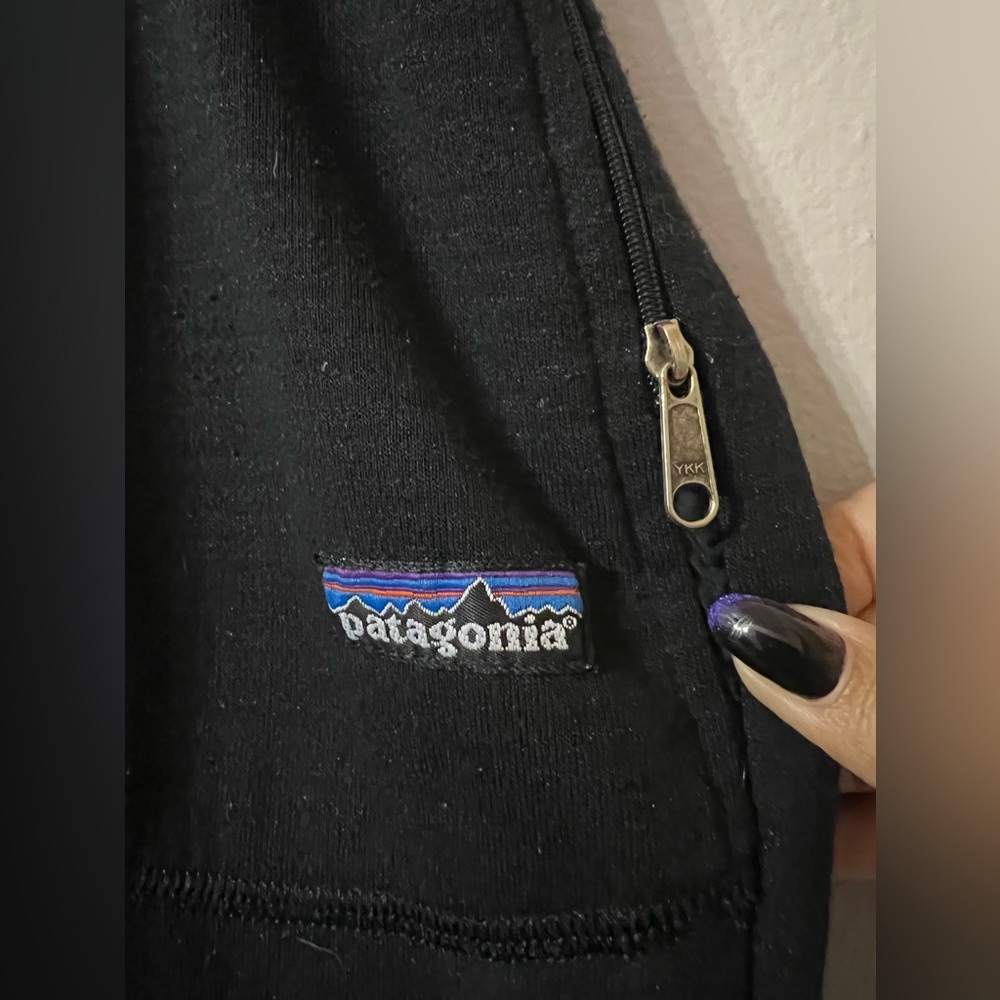 ❌SOLD❌PATAGONIA Vintage Pants Men Soft Shell Grid Fleece Polartec Medium - Picture 4 of 7